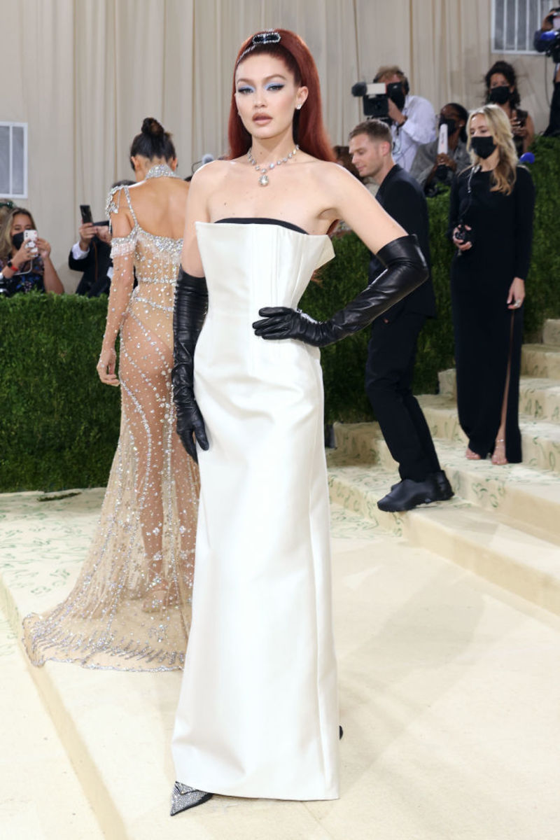 Gigi Hadid in Prada. Photograph by Taylor Hill/Getty Images